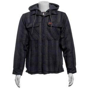 Mens Mountain Ridge Flannel Jacket & Chest Protector - Blue/Grey alternate view