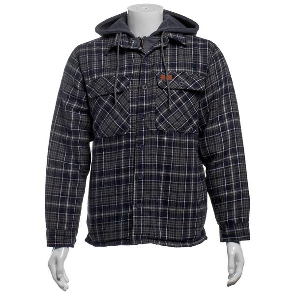 Mens Mountain Ridge Flannel Jacket w/ Chest Protector - Navy alternate view