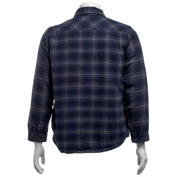 Mens Mountain Ridge Flannel Shirt Jacket - Blue/Grey alternate view