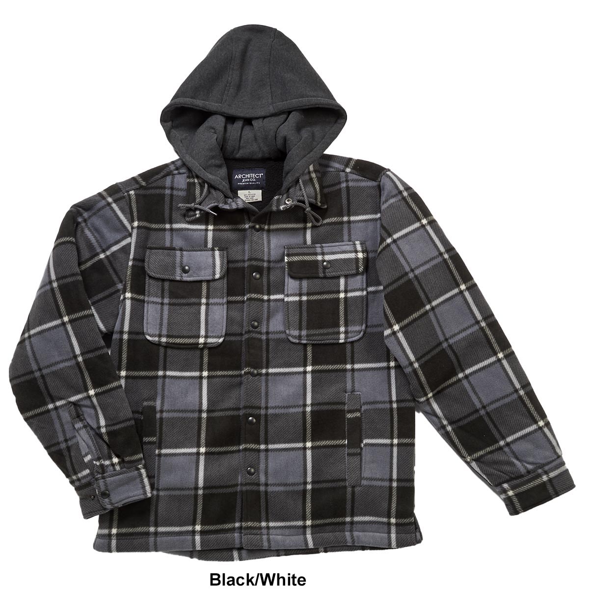 Young Mens Architect(R) Jean Co. Sherpa Lined Plaid Fleece Jacket