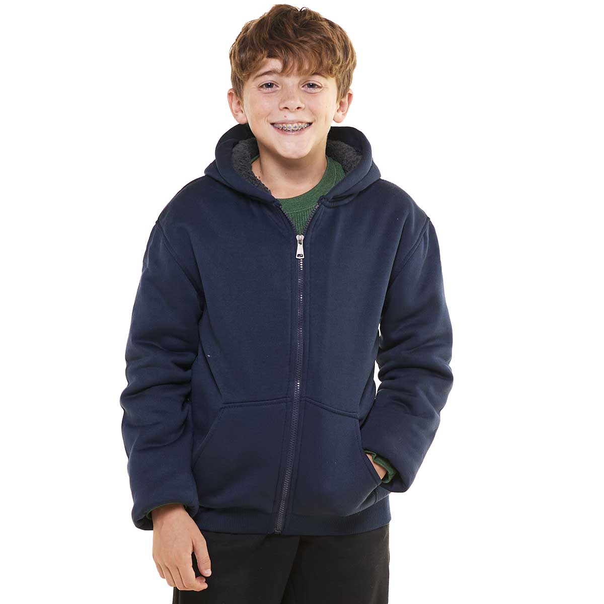 Boys (8-20) Architect(R) Jean Co. Sherpa Lined Hoodie Jacket