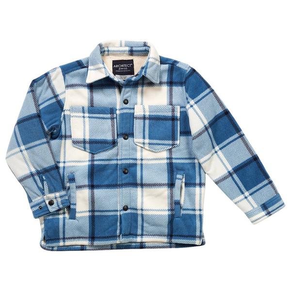 Boys (8-20) Architect(R) Sherpa-Lined Nordic Fleece Shacket - Blue alternate view