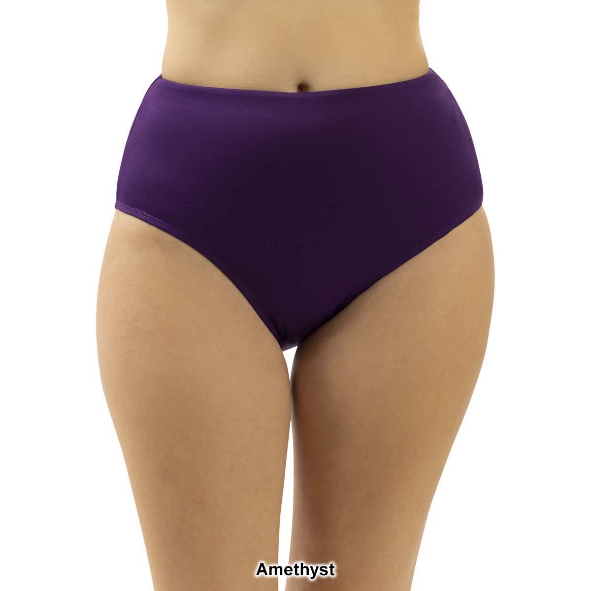 Womens Dolfin(R) Aquashape High Waisted Solid Swim Bottoms