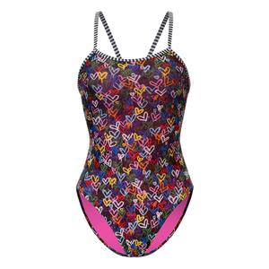 Womens Dolfin(R) Uglies String Back Love Wins One Piece Swimsuit