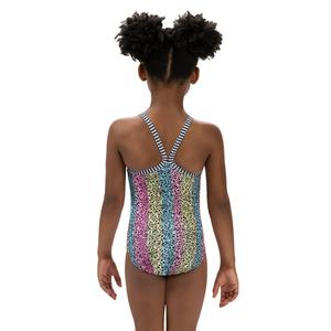 Toddler Girl Little Dolfin(R) Floret Criss-Cross One Piece Swimsuit alternate view