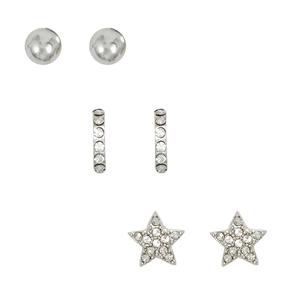 Freedom Three Set Crystal 3pr. Post Stud Earrings