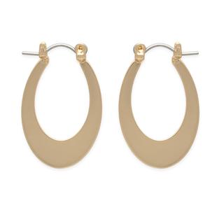 Freedom Gold-Tone Oval Horseshoe Click Top Earrings