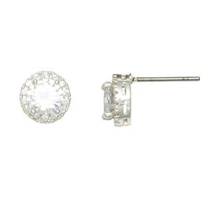 Freedom Round CZ Stud Earrings alternate view