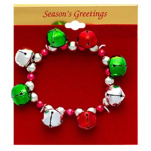 Christmas Colors Jingle Bell Stretch Bracelet alternate view