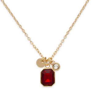 January Birthstone Crystal Charm Pendant Necklace alternate view