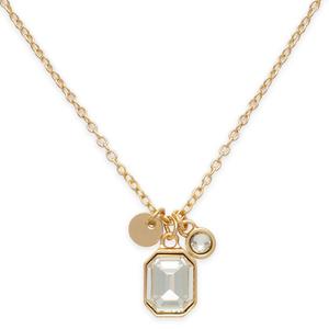 April Birthstone Crystal Charm Pendant Necklace alternate view