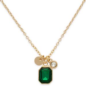 May Birthstone Crystal Charm Pendant Necklace alternate view