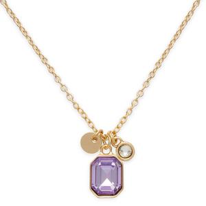 June Birthstone Crystal Charm Pendant Necklace alternate view