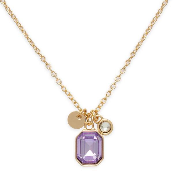 June Birthstone Crystal Charm Pendant Necklace alternate view