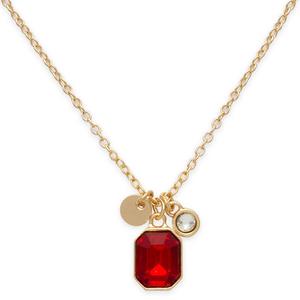 July Birthstone Crystal Charm Pendant Necklace alternate view