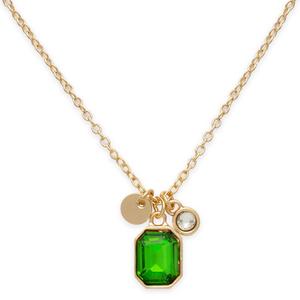 August Birthstone Crystal Charm Necklace alternate view