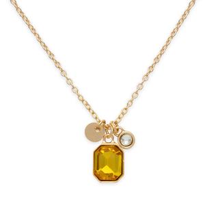 November Birthstone Crystal Charm Pendant Necklace alternate view