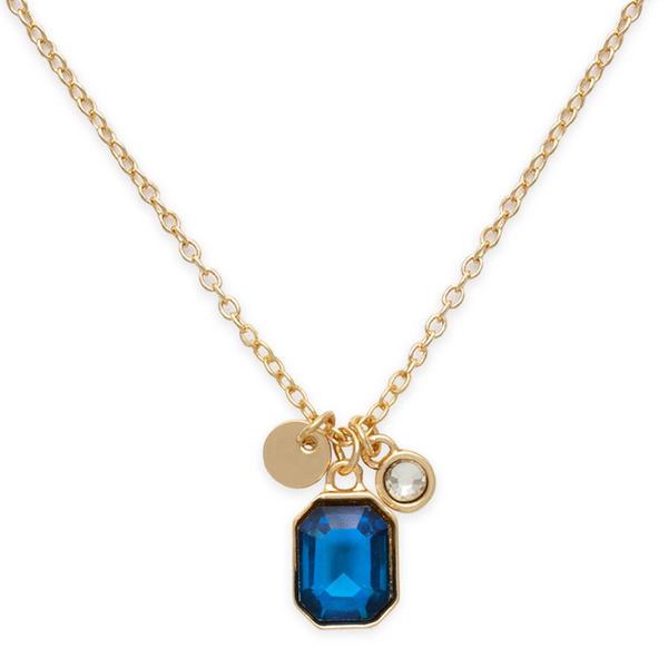 December Birthstone Crystal Charm Pendant Necklace alternate view
