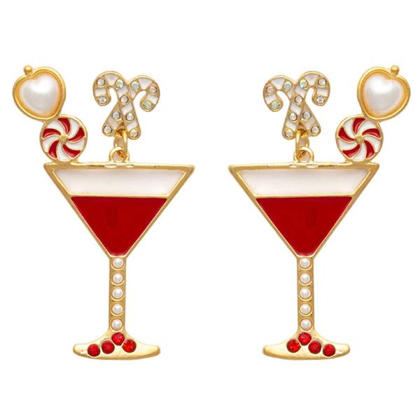 Christmas Martini Drop Earrings