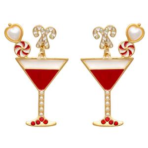 Christmas Martini Drop Earrings