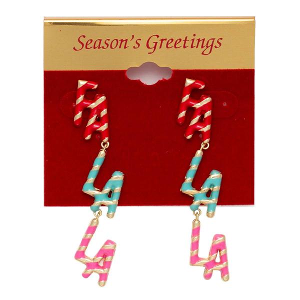 Fa La La Christmas Earrings alternate view