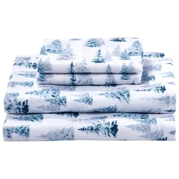Ashley Cooper(tm) Snowy Evergreen Flannel Sheet Set