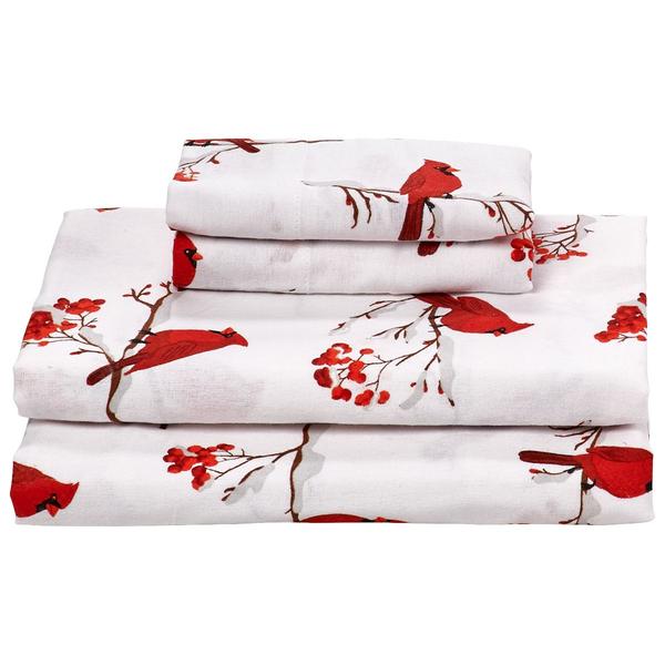 Ashley Cooper(tm) Winter Cardinals Flannel Sheet Set