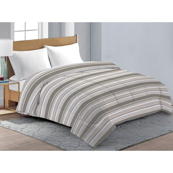 Textured Stripe Reversible Print Comforter