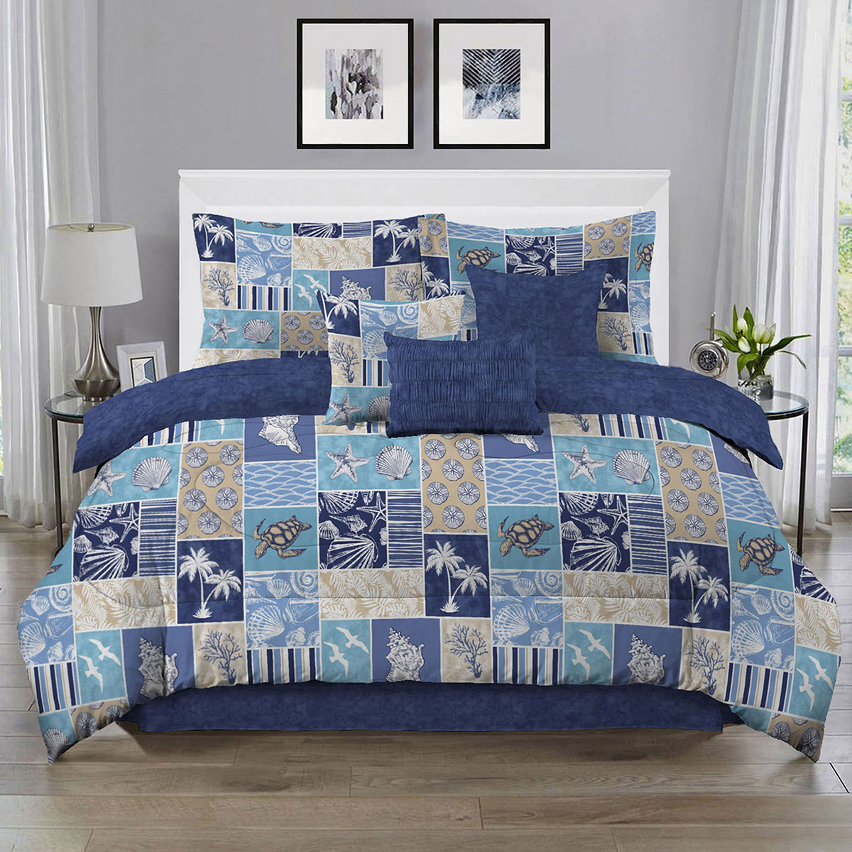 Ashley Cooper(tm) 7pc. Newport Patchwork Reversible Comforter Set