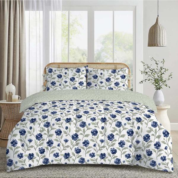 Sabrina Soto 200TC 3pc. Floral Cotton Comforter Set with Bows