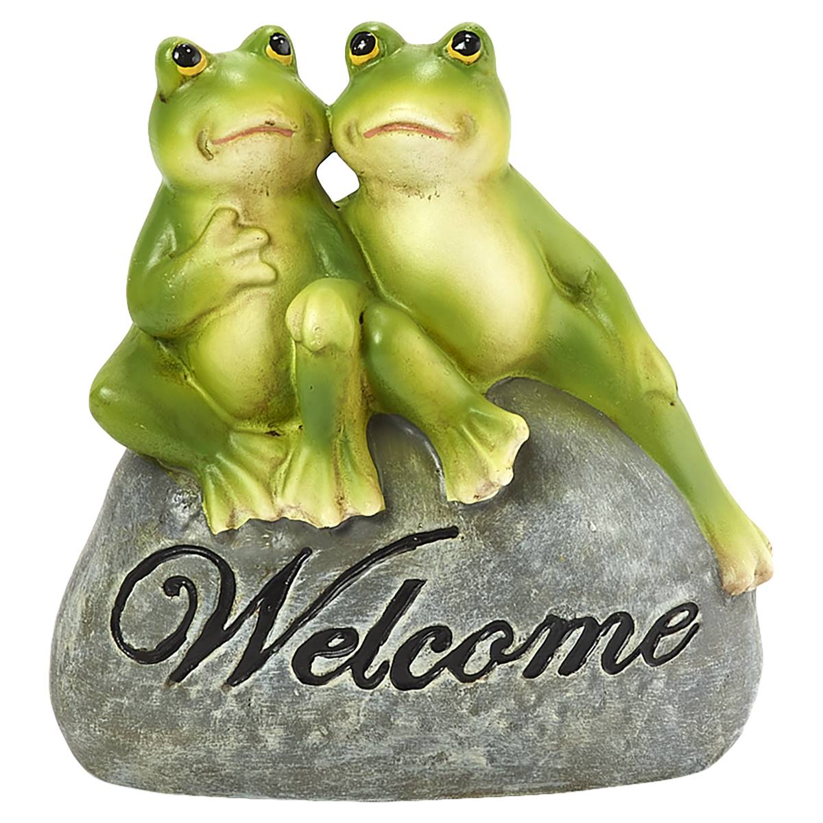 Resin Welcome Frog Couple Statue