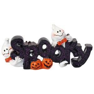 Ghosts & Jack O' Lantern Resin Spooky Sign