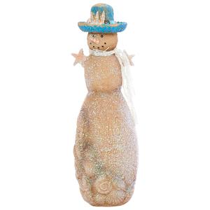 Resin Sand Look Snowman Figurine