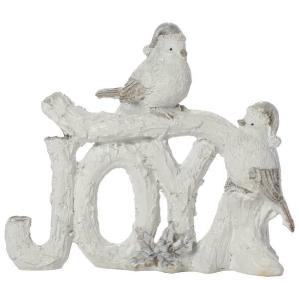 Resin JOY with Birds Tabletop Decor