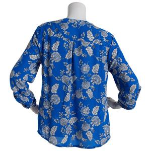 Petite Notations 3/4 Sleeve Button Front Blouse alternate view