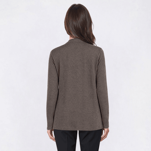 Womens Notations Long Sleeve Solid Hacci Open Cardigan alternate view