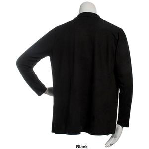 Womens Notations Long Sleeve Solid Hacci Open Cardigan alternate view