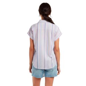 Womens Notations Dolman Sleeve Pocket Button Front Blouse alternate view