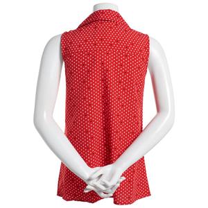 Petite Notations Sleeveless Dot Silky Casual Button Down alternate view