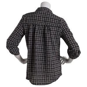 Plus Size Notations Geometric Equipment Casual Button Down alternate view