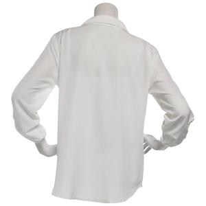 Plus Size Notations Long Sleeve Silky Solid Casual Button Down alternate view