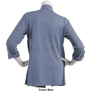 Plus Size Notations Long Sleeve Hacci Two In One Cardgian alternate view