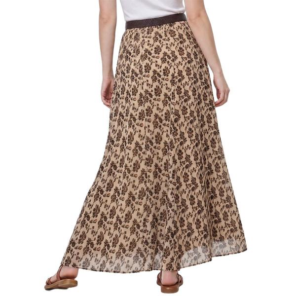 Womens NY Collection Belt Waist Chiffon Floral Maxi Skirt alternate view
