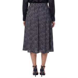 Womens NY Collection Pull On Leopard Hacci Midi Skirt alternate view