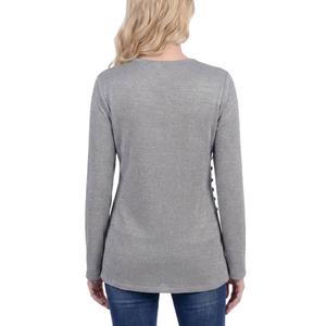 Womens NY Collection Long Sleeve Cinch Side Blouse alternate view