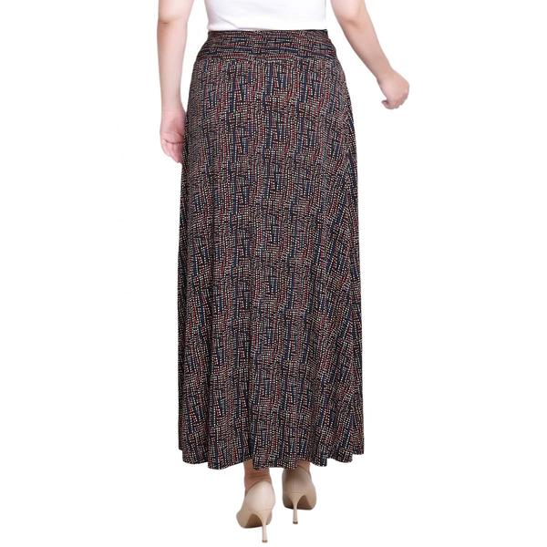 Womens NY Collection Tie Waist Abstract Maxi Skirt alternate view