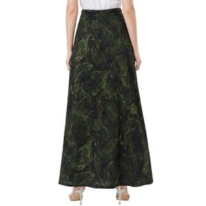 Womens NY Collection Tie Waist Faded Paisley Maxi Skirt alternate view