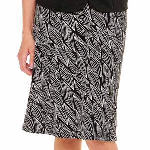 Womens NY Collection Pull On Abstract Leaf Skirt