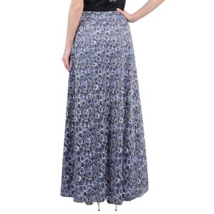 Womens NY Collection Abstract Floral O-Ring Sash Belt Maxi Skirt alternate view