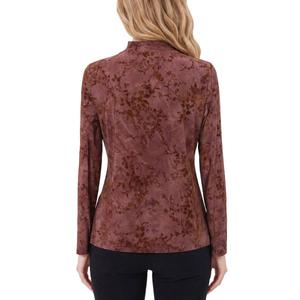 Womens NY Collection Long Sleeve Mock Neck Branch Sweater alternate view
